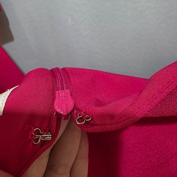Eliza J Hot Pink Bow Shoulder Sheath Dress Size 10 NWT Elegant Cocktail - Picture 9 of 11